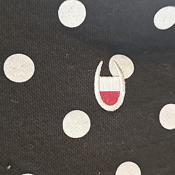 Converse Urban Outfitters cropped polka dot plaid black white sweatshirt sz s - Picture 4 of 5